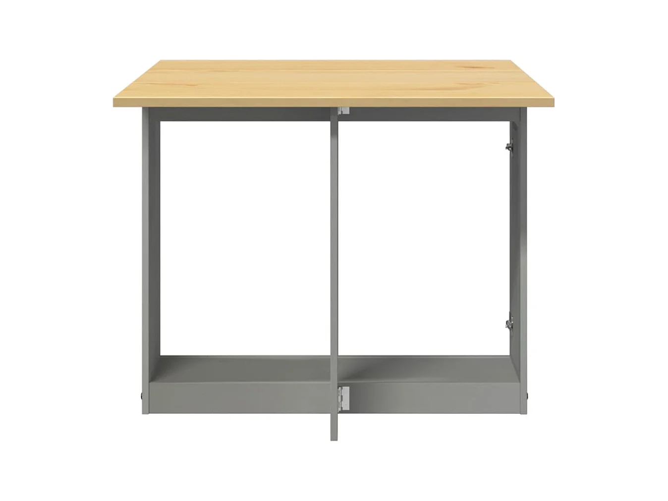 Table à manger papillon pliable Corona gris bois de pin massif