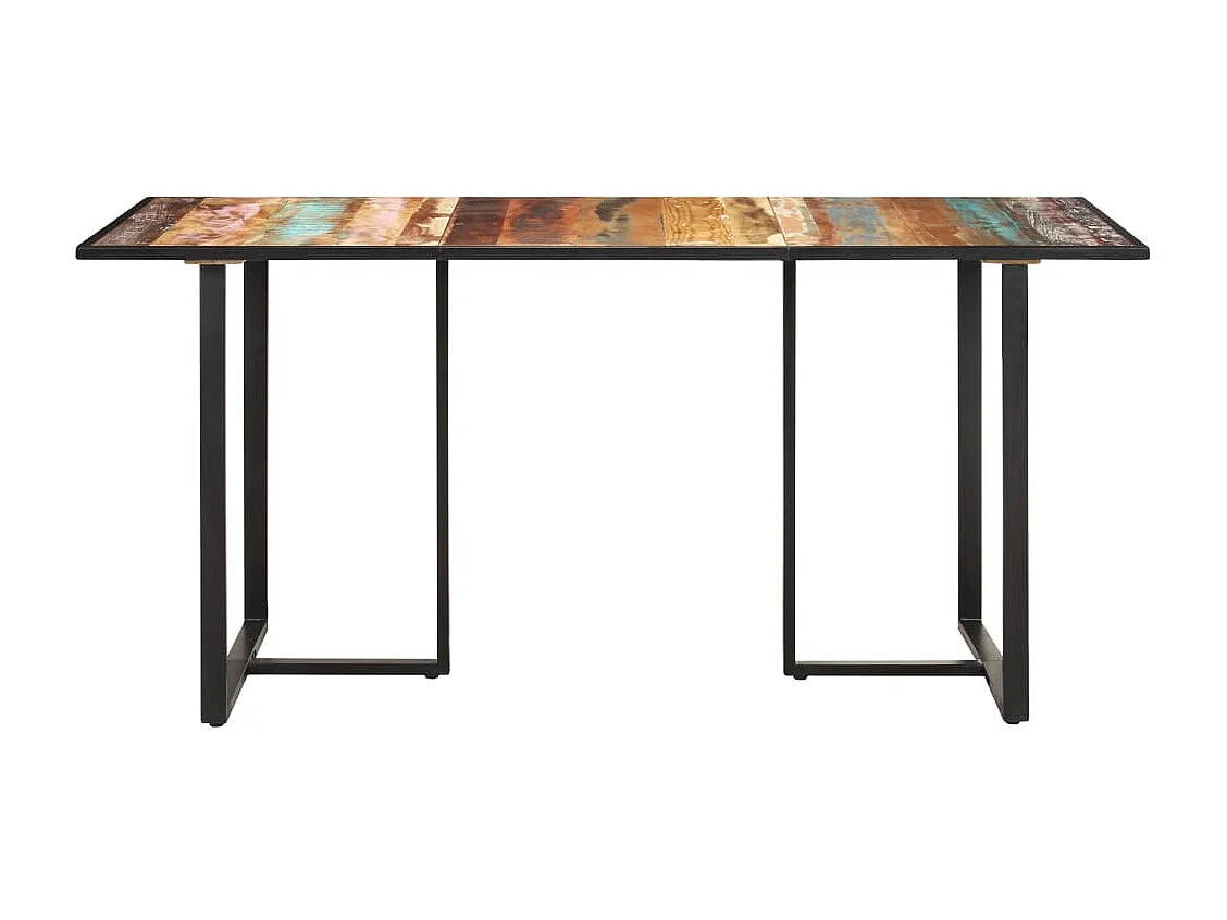 Mesa de jantar 160 cm madeira recuperada maciça