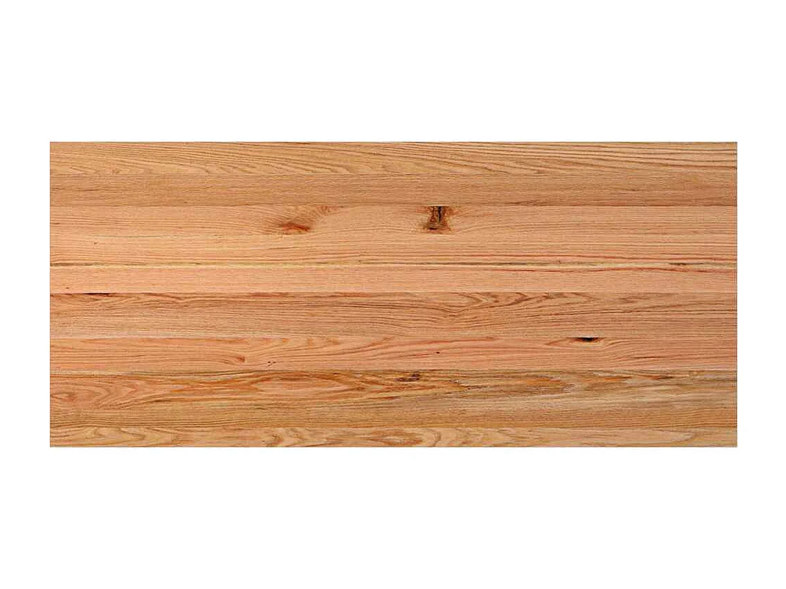 Table à manger marron clair bois de chêne massif rectangulaire