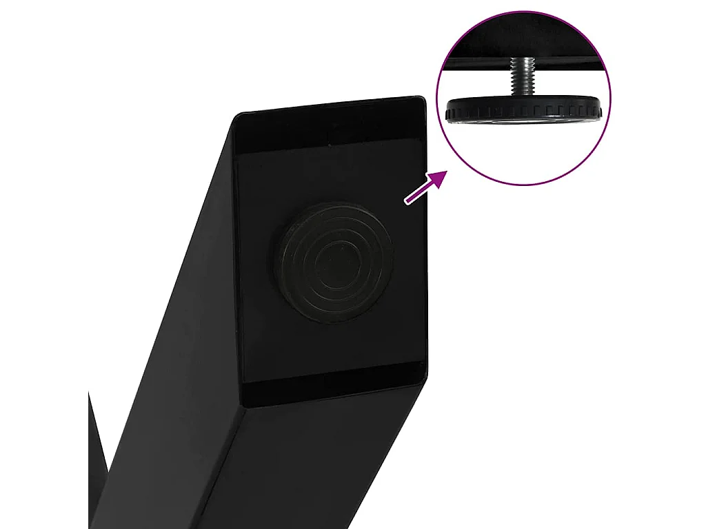 Table à manger marron clair bois de chêne massif rectangulaire