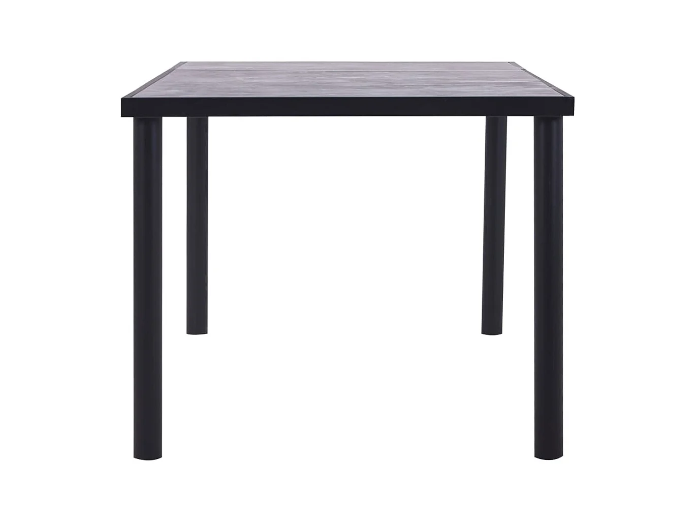 Table de salle à manger Noir et gris béton 200x100x75 cm MDF