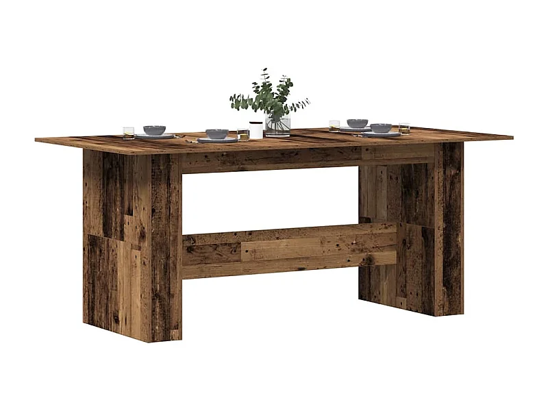 Table à manger vieux bois 180x90x76 cm bois d'ingénierie