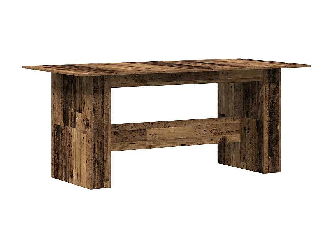 Mesa de comedor de aglomerado madera envejecida 180x90x76 cm