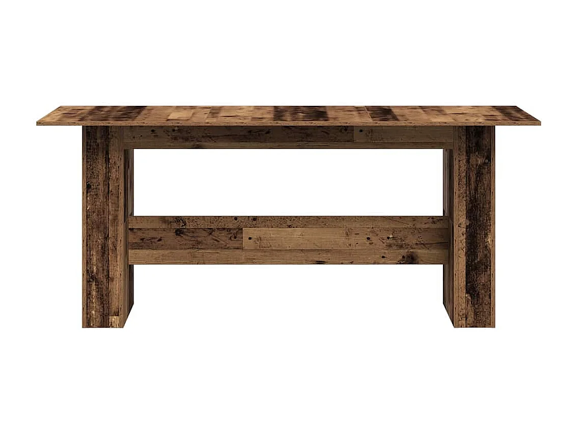 Mesa de comedor de aglomerado madera envejecida 180x90x76 cm