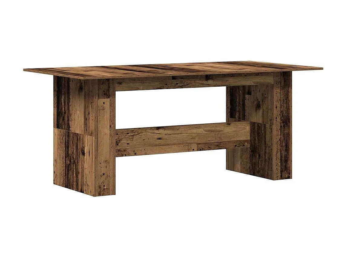 Mesa de comedor de aglomerado madera envejecida 180x90x76 cm