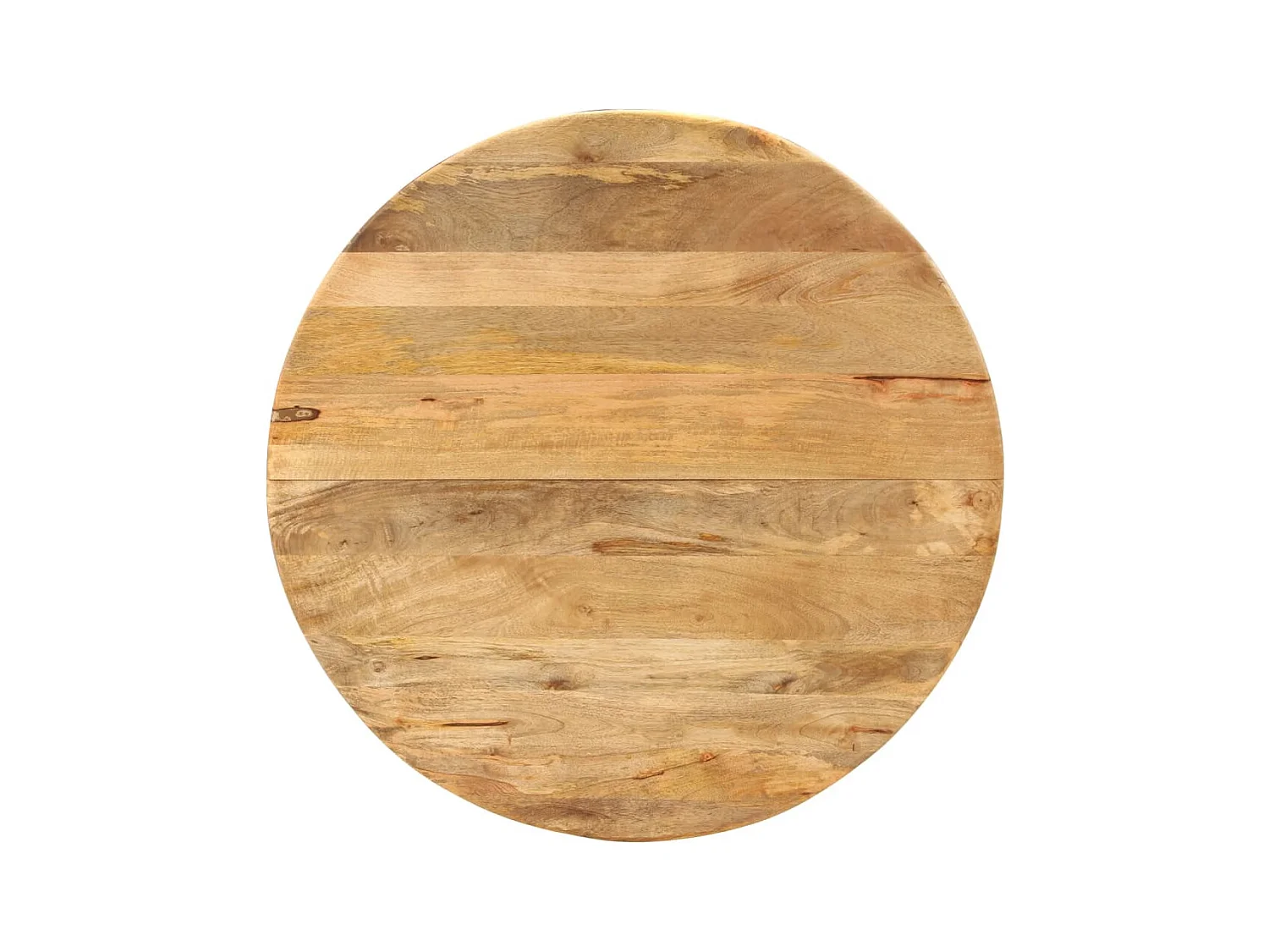 Table à manger Ø110x78 cm Bois de manguier massif et acier