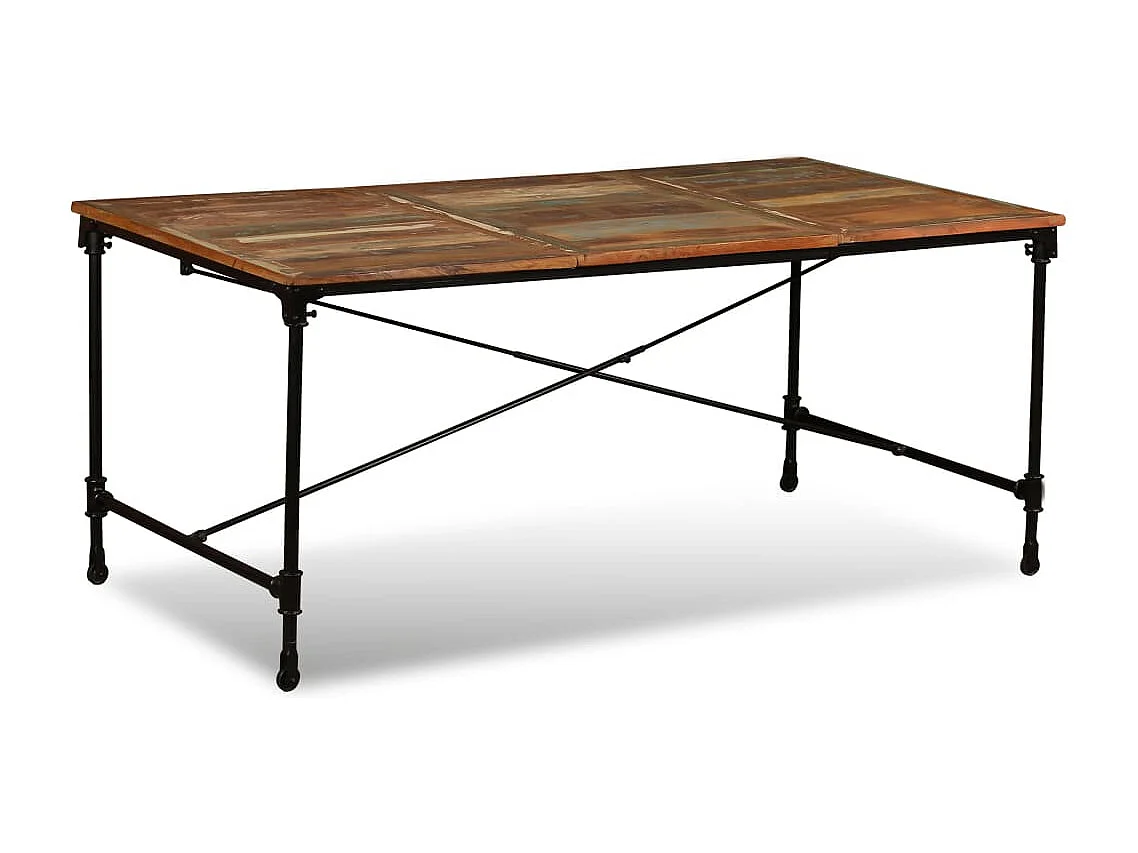 Mesa de comedor de madera maciza reciclada 180 cm