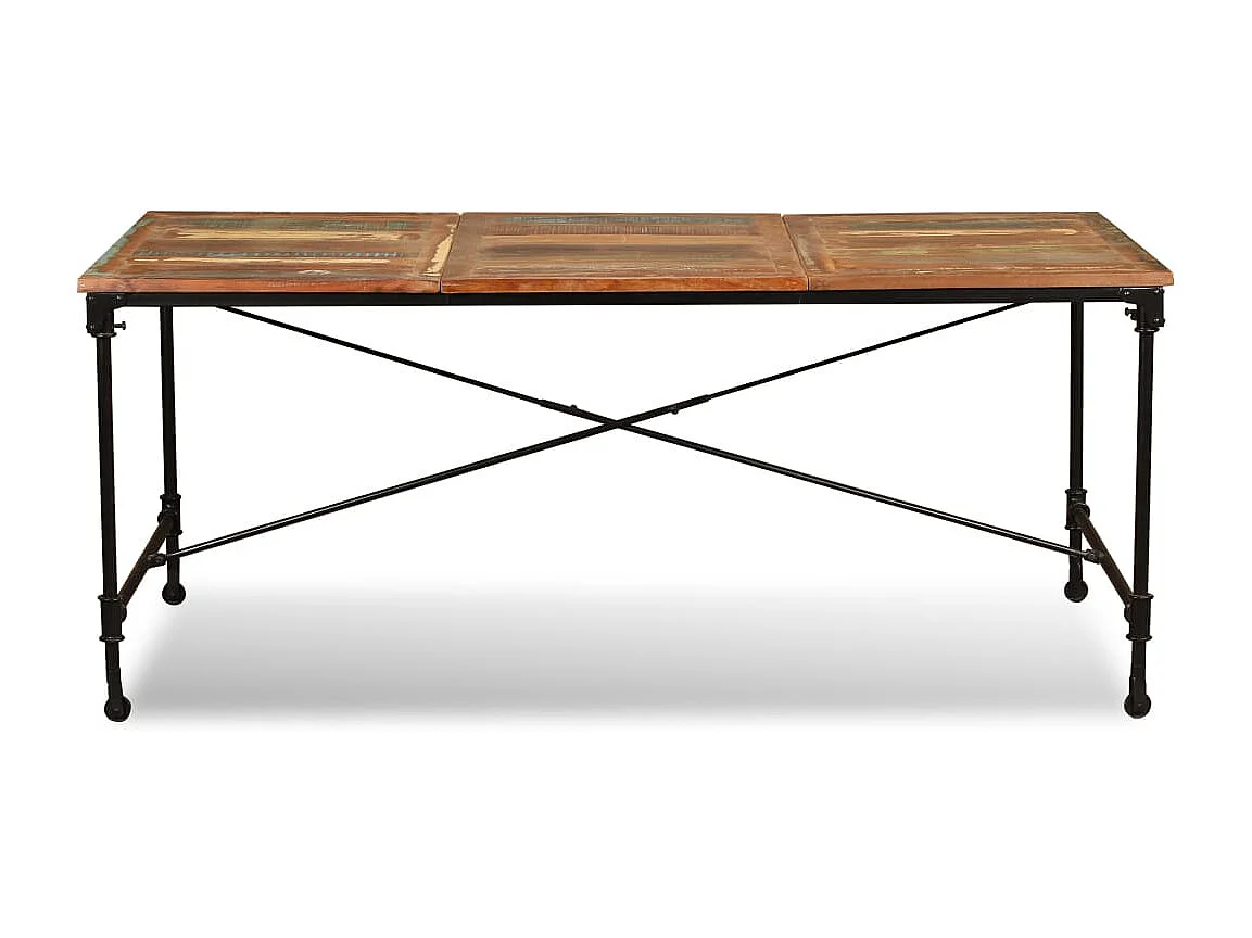 Mesa de jantar madeira reciclada maciça 180 cm