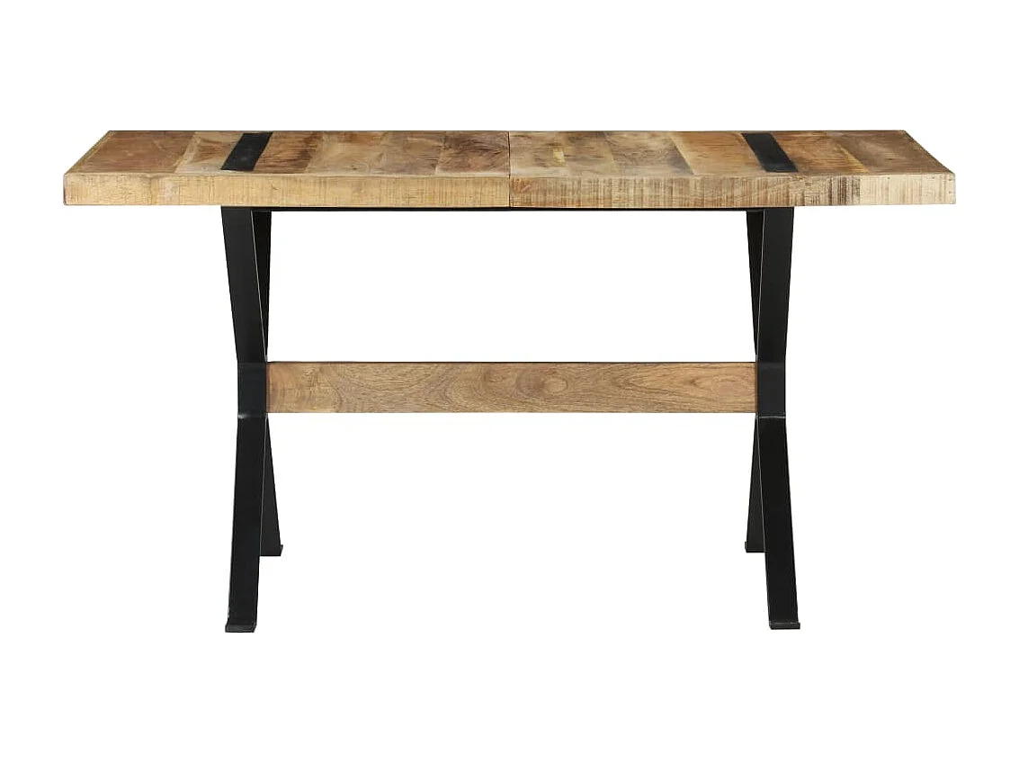 Mesa de comedor madera de mango rugosa 140x70x76 cm