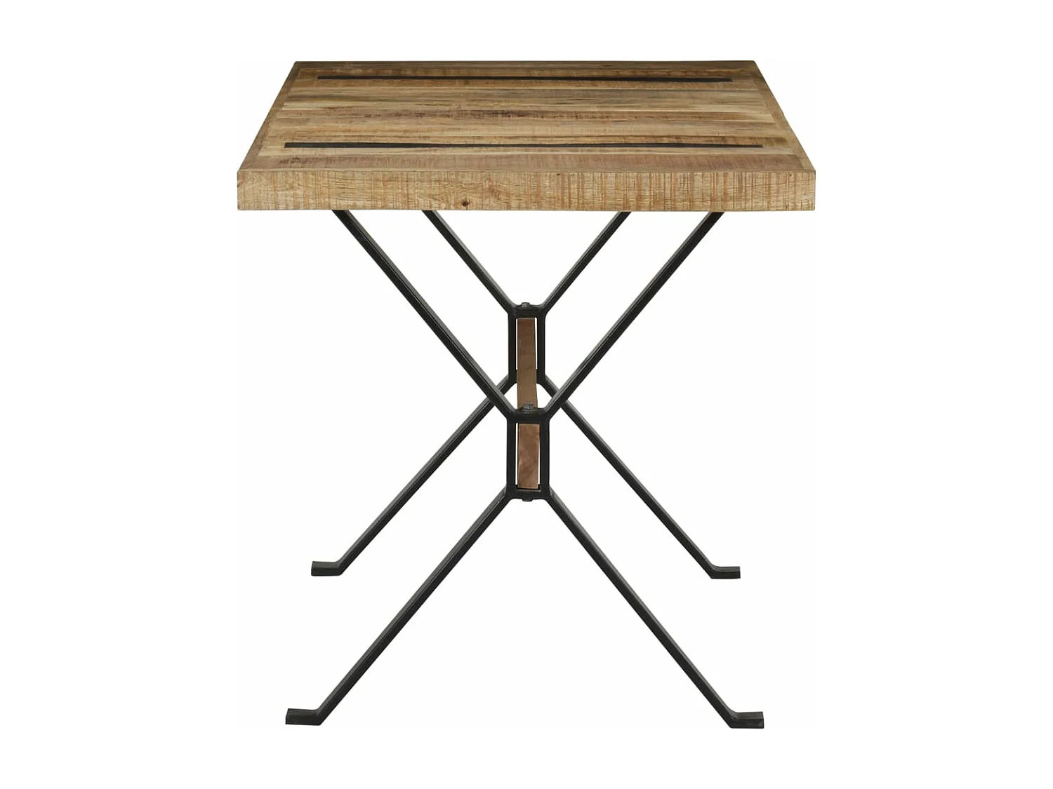 Mesa de comedor madera de mango rugosa 140x70x76 cm