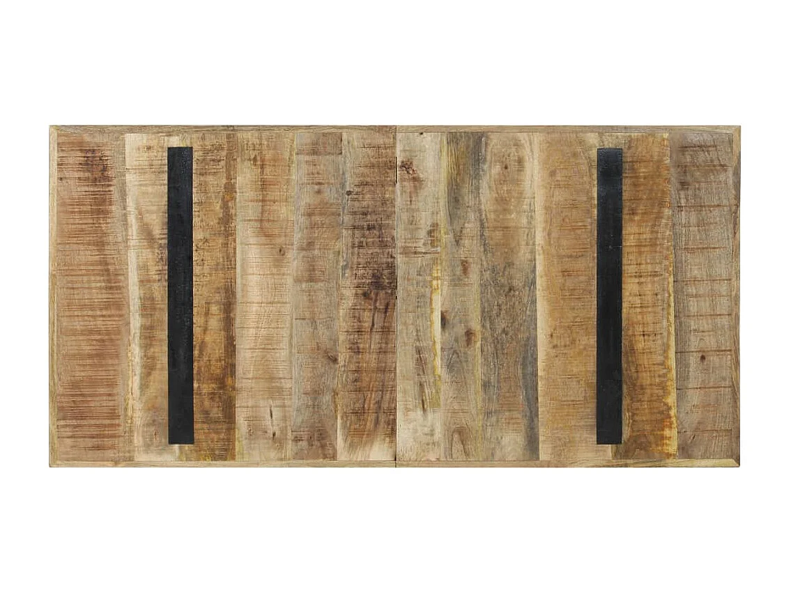 Mesa de comedor madera de mango rugosa 140x70x76 cm