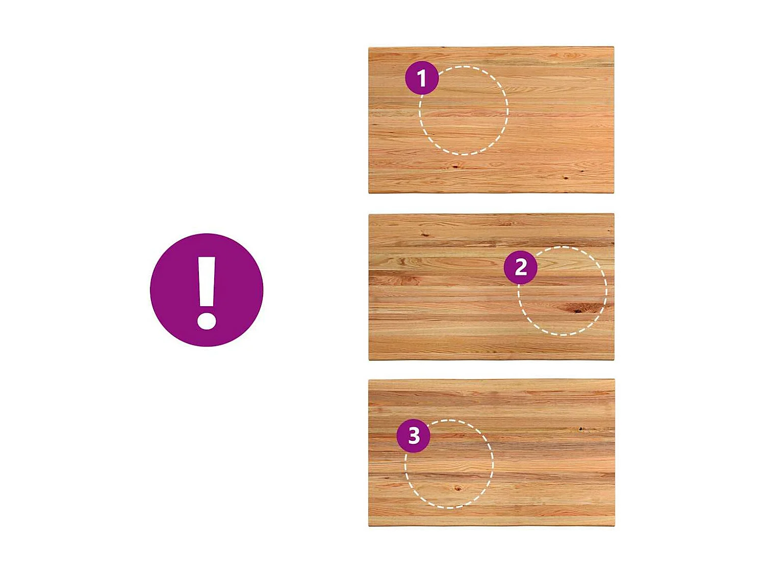 Table à manger marron clair bois de chêne massif rectangulaire