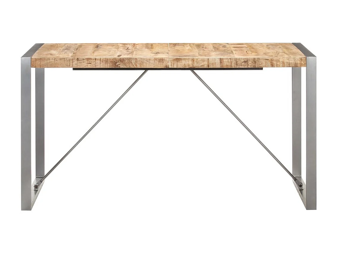 Table à manger 140x70x75 cm Bois de manguier massif brut