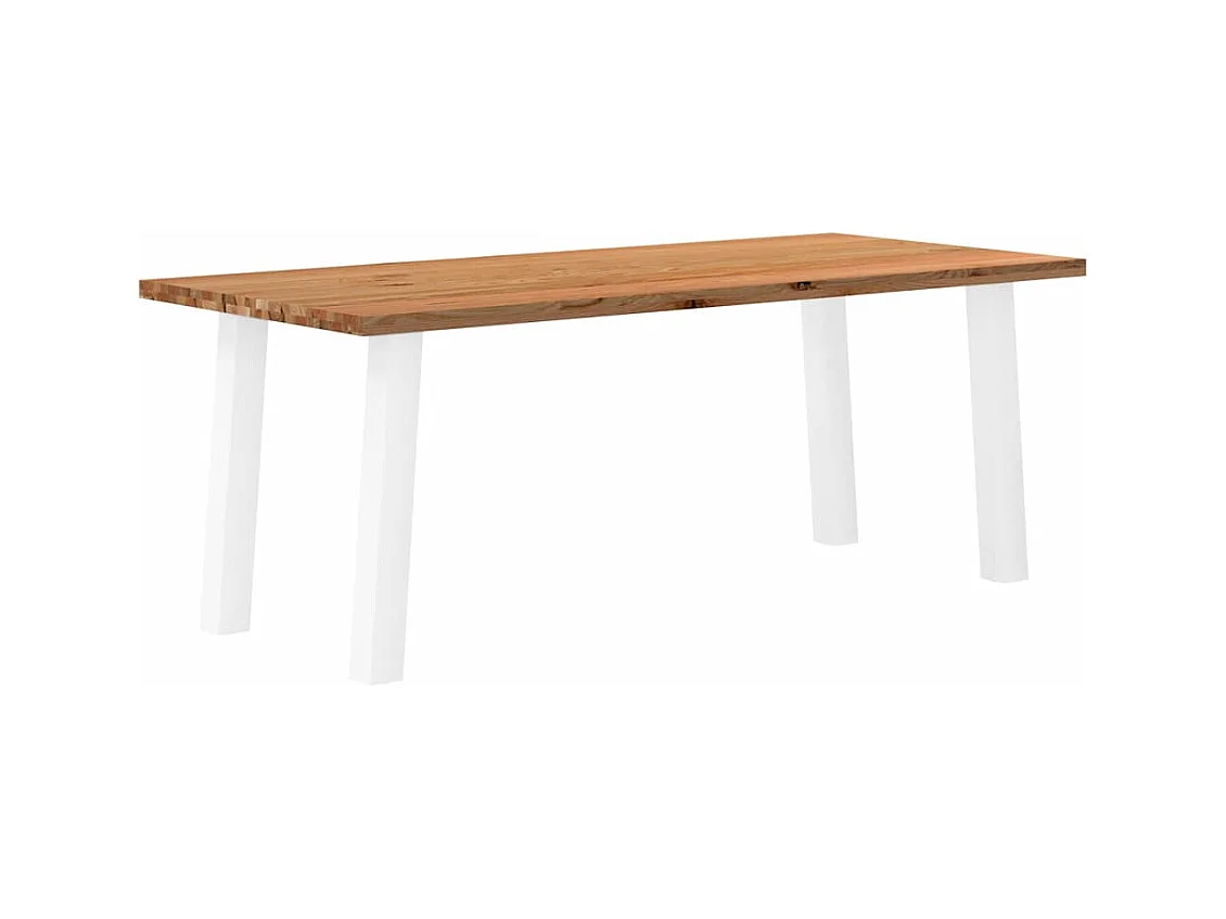 Eettafel rechthoekig 200x90x74 cm massief eikenhout lichtbruin