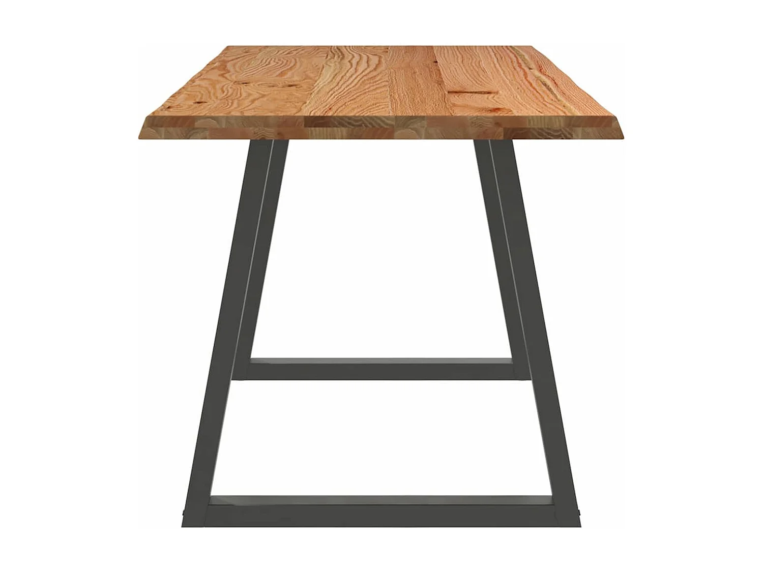 Table à manger avec bord naturel 220x80x74 cm bois massif chêne