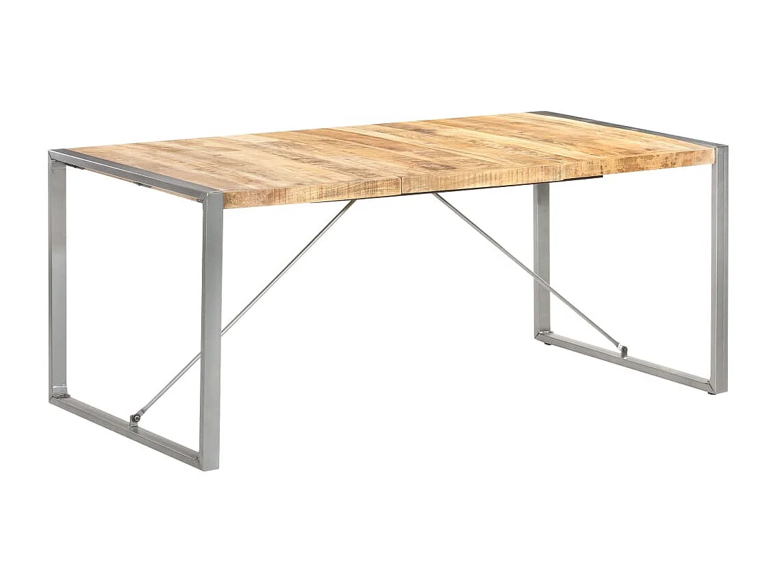 Table à manger 180x90x75 cm Bois de manguier massif brut