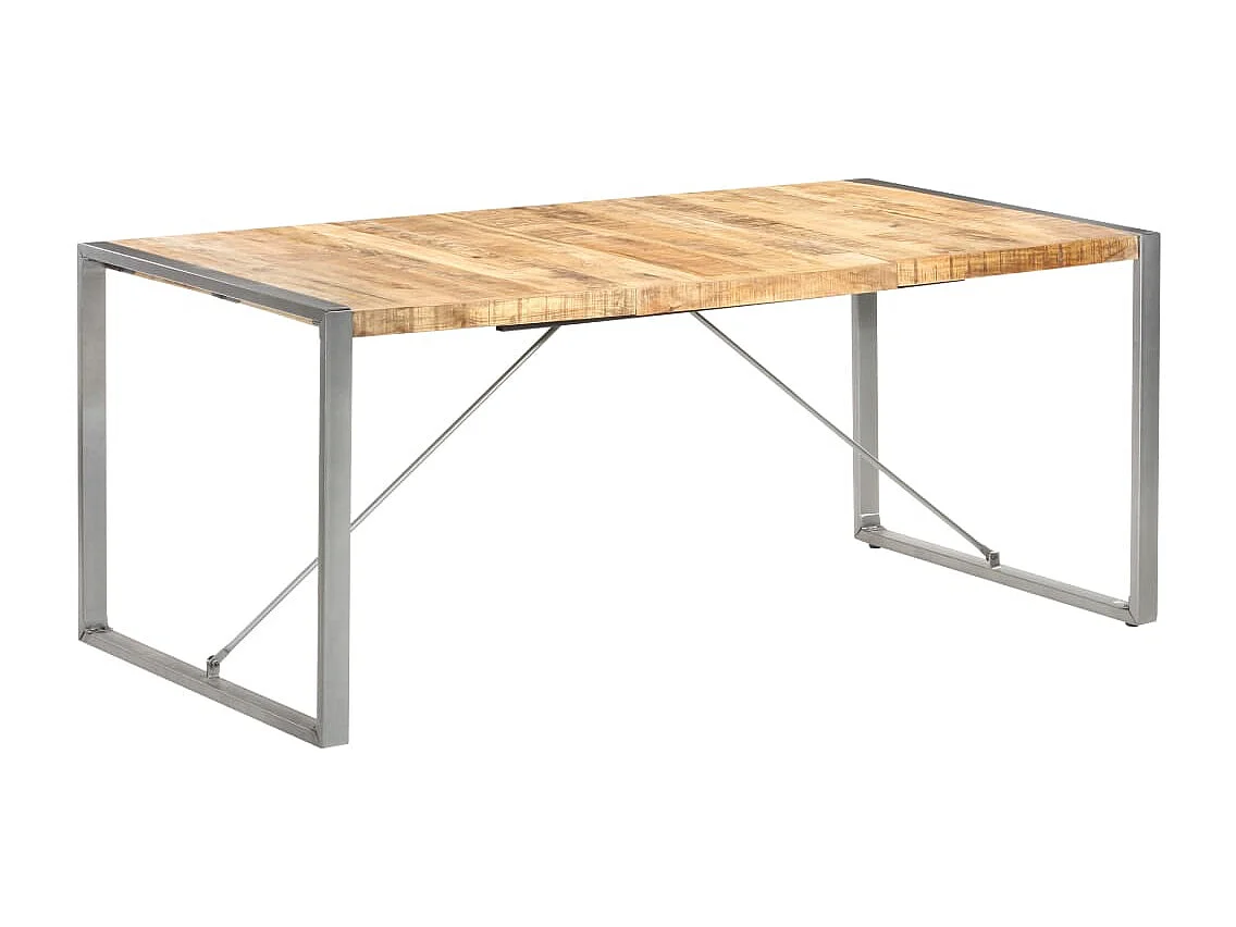 Table à manger 180x90x75 cm Bois de manguier massif brut
