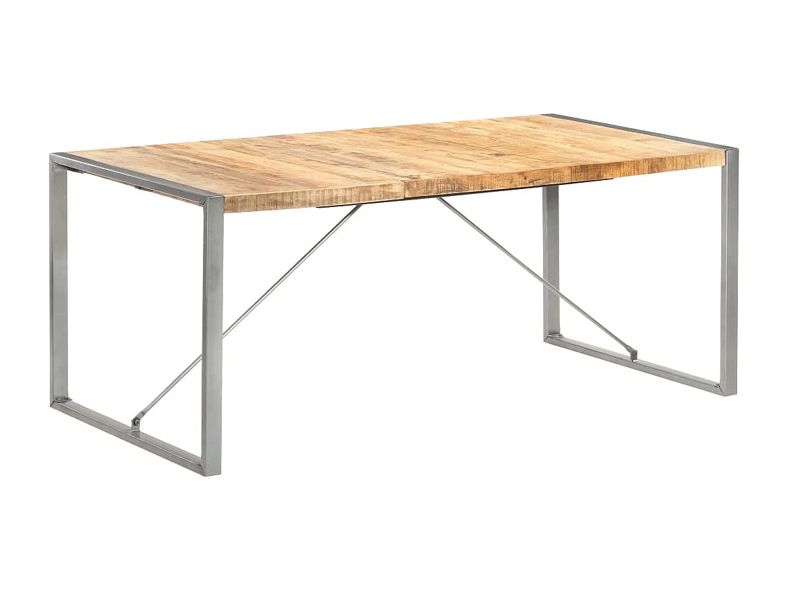 Table à manger 180x90x75 cm Bois de manguier massif brut