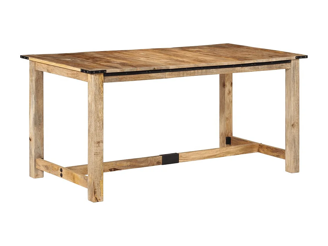 Eettafel 160x80x75 cm massief mangohout