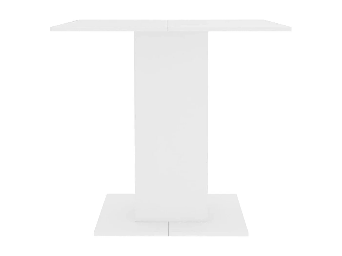 Eettafel 80x80x75 cm bewerkt hout wit