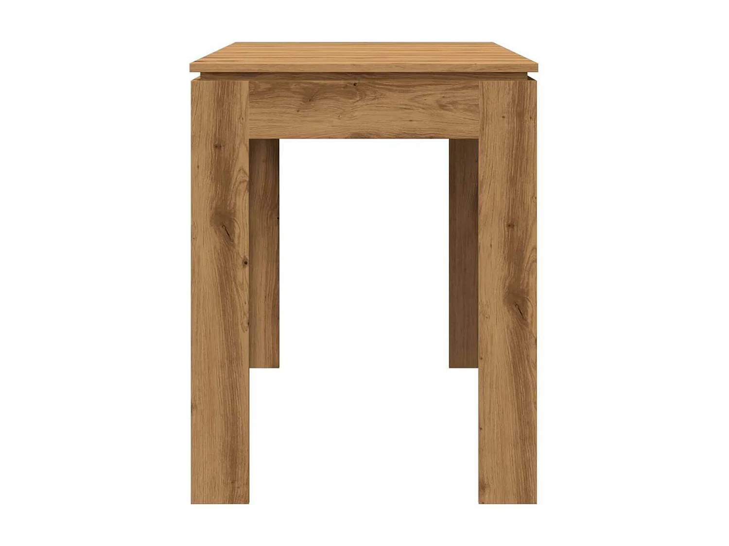 Table à manger chêne artisanal 120x60x76 cm bois d'ingénierie