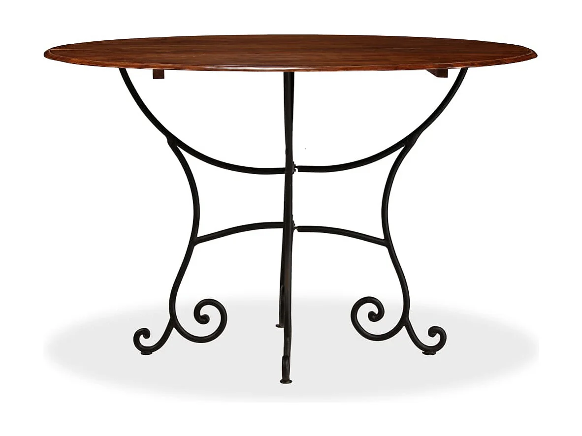 Mesa de comedor madera maciza de acacia acabado miel 120x76 cm