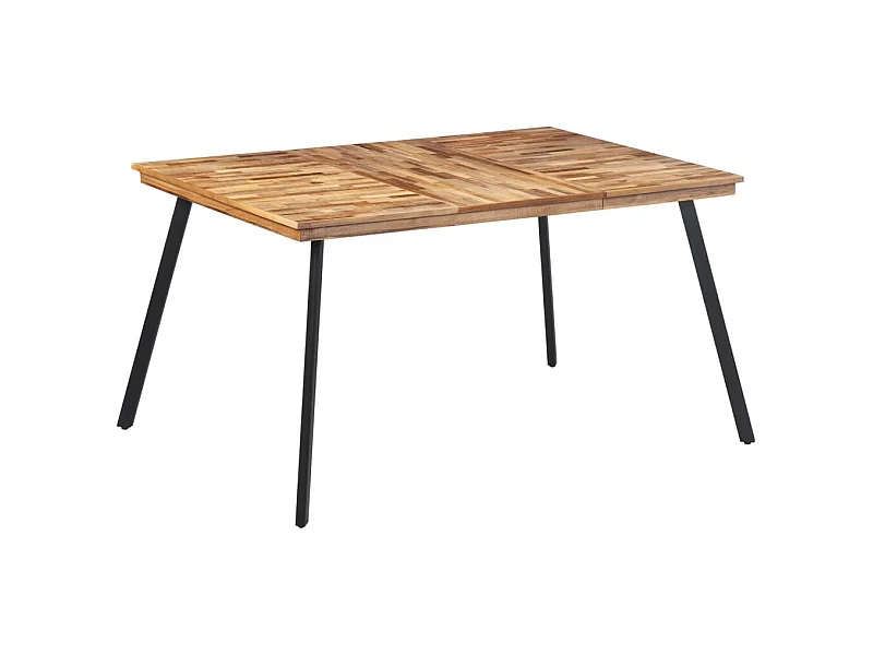 Table à manger 148x97x76 cm bois massif de teck