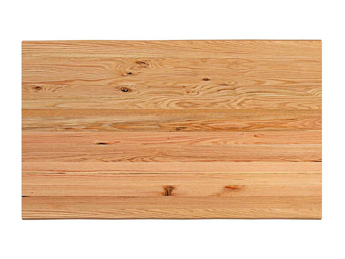 Table à manger marron clair bois de chêne massif rectangulaire