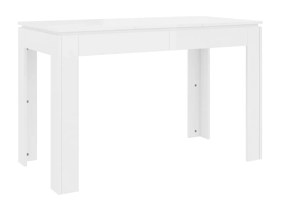 Table de salle à manger Blanc brillant 120x60x76 cm Aggloméré
