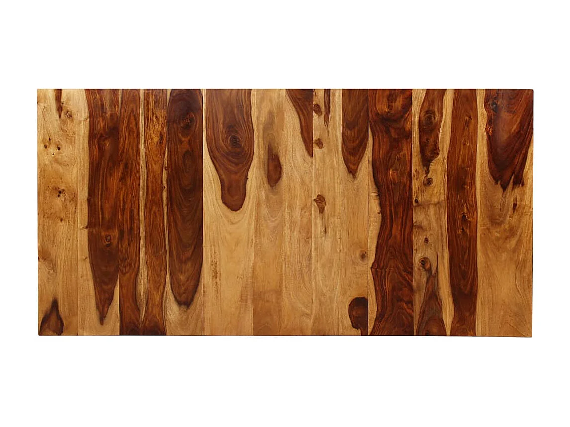 Table de salle à manger Bois massif de Sesham et acier 180 cm