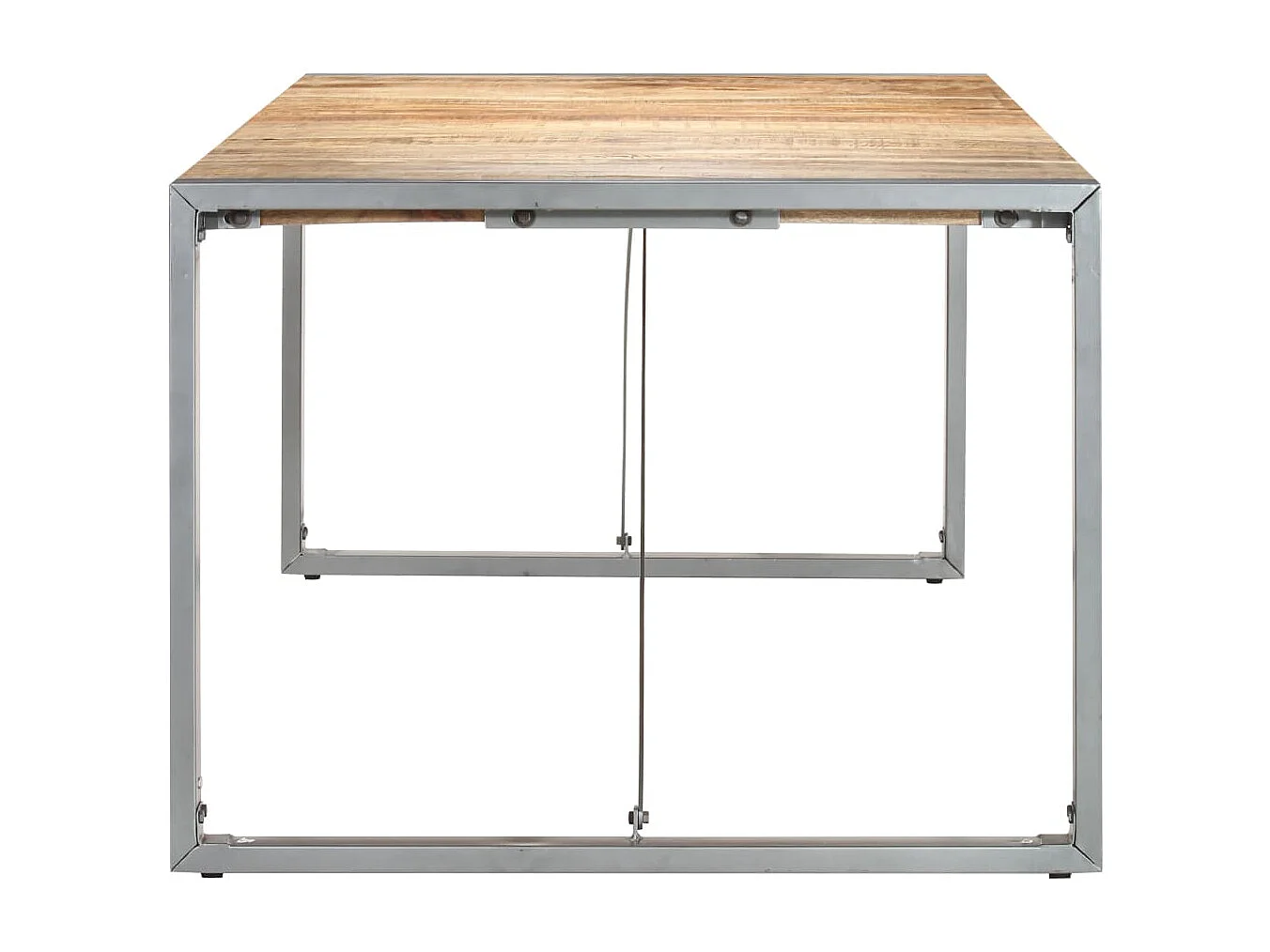 Table à manger 220x100x75 cm Bois de manguier massif brut