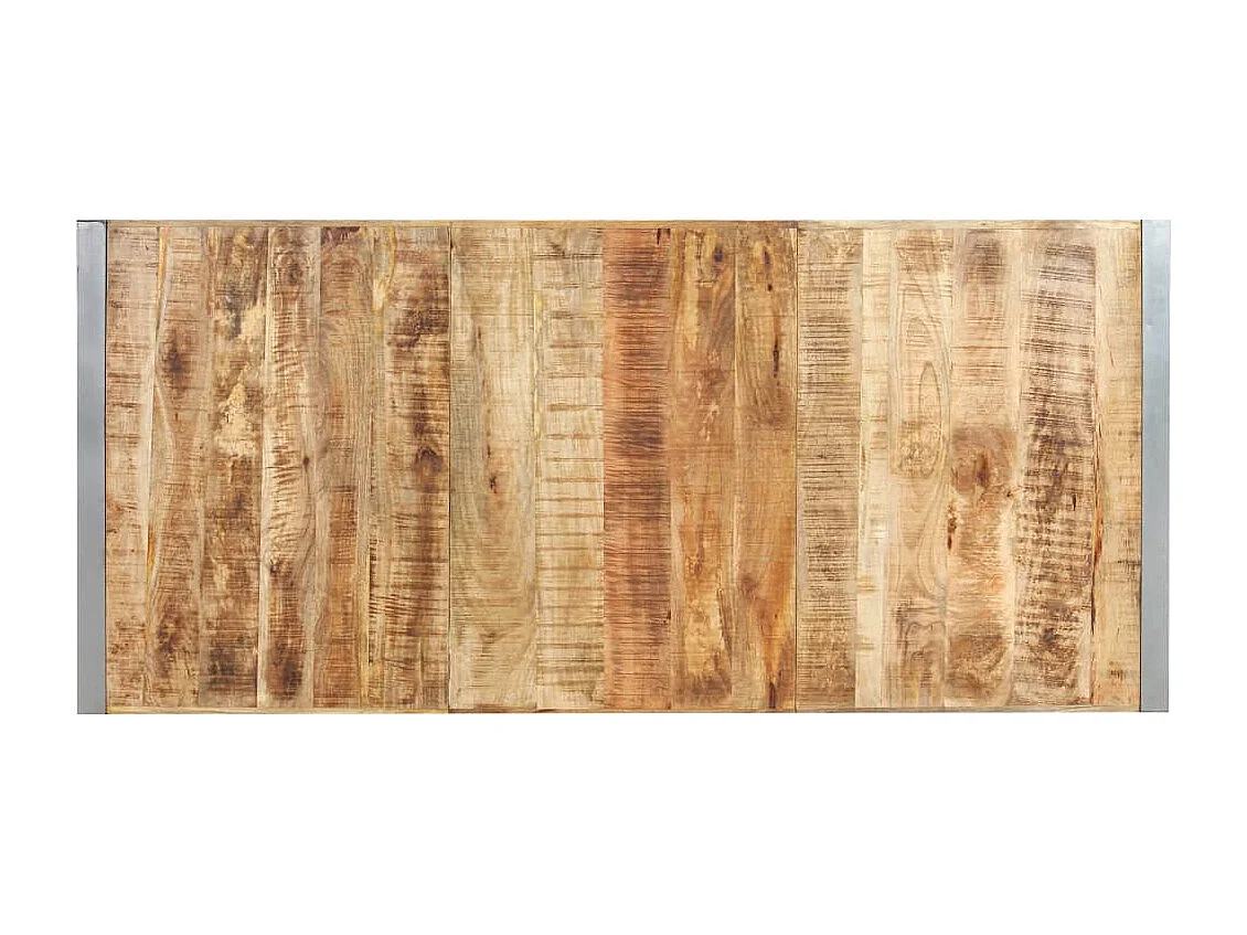 Table à manger 220x100x75 cm Bois de manguier massif brut