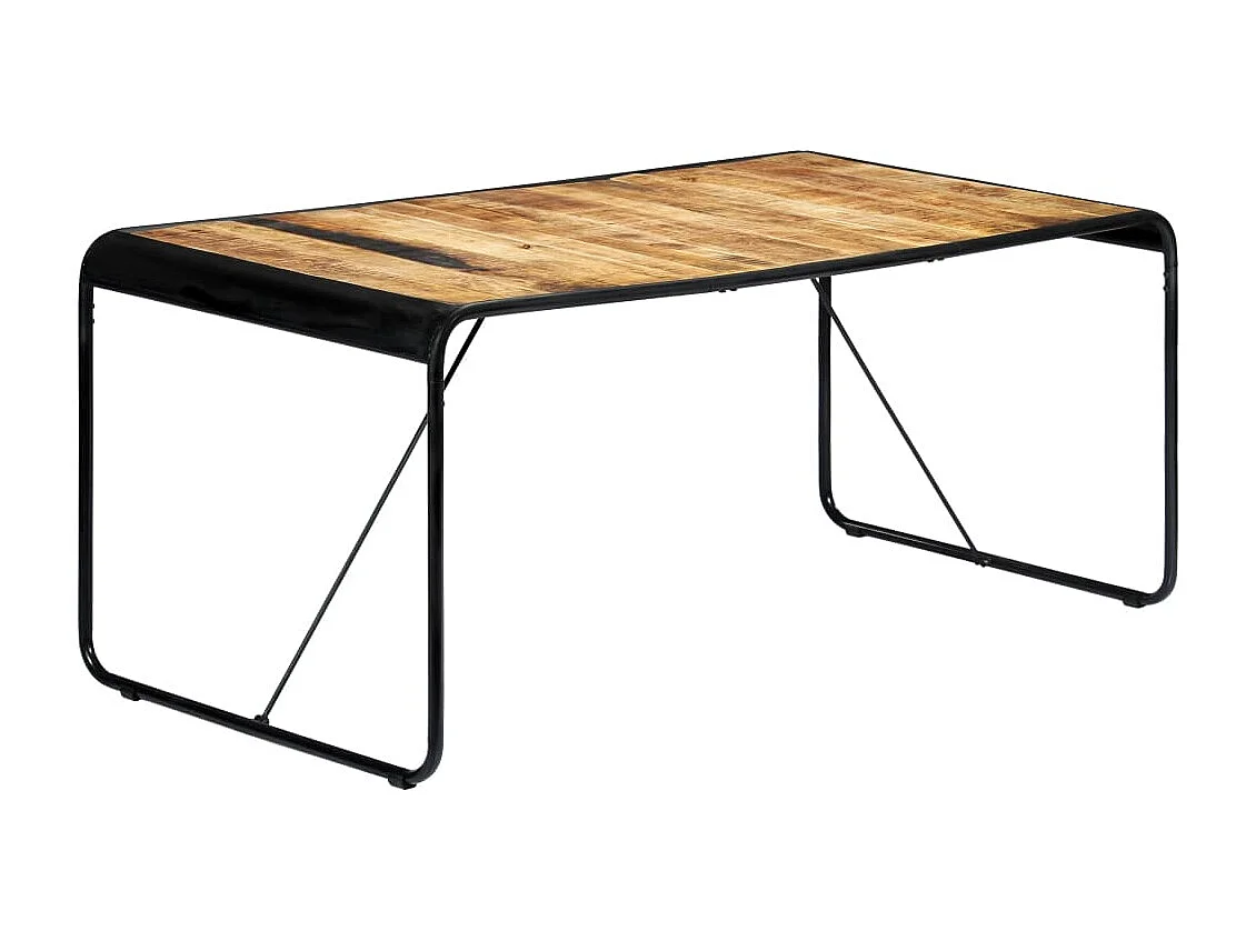 Eettafel 180x90x76 cm massief ruw mangohout