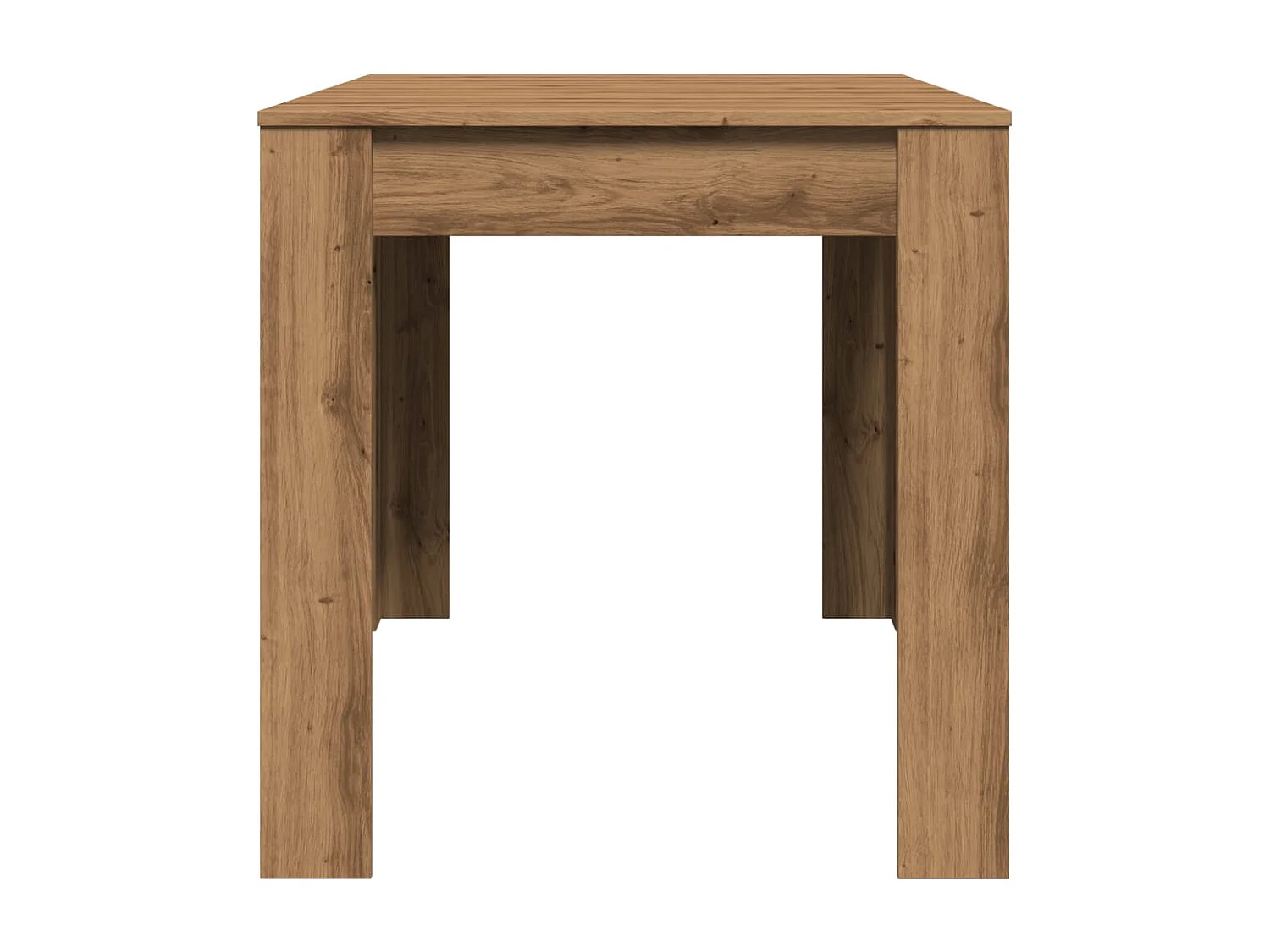 Table à manger chêne artisanal 140x74,5x76 cm bois d'ingénierie