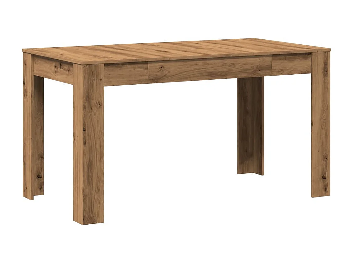 Table à manger chêne artisanal 140x74,5x76 cm bois d'ingénierie
