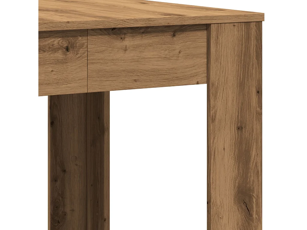 Table à manger chêne artisanal 140x74,5x76 cm bois d'ingénierie