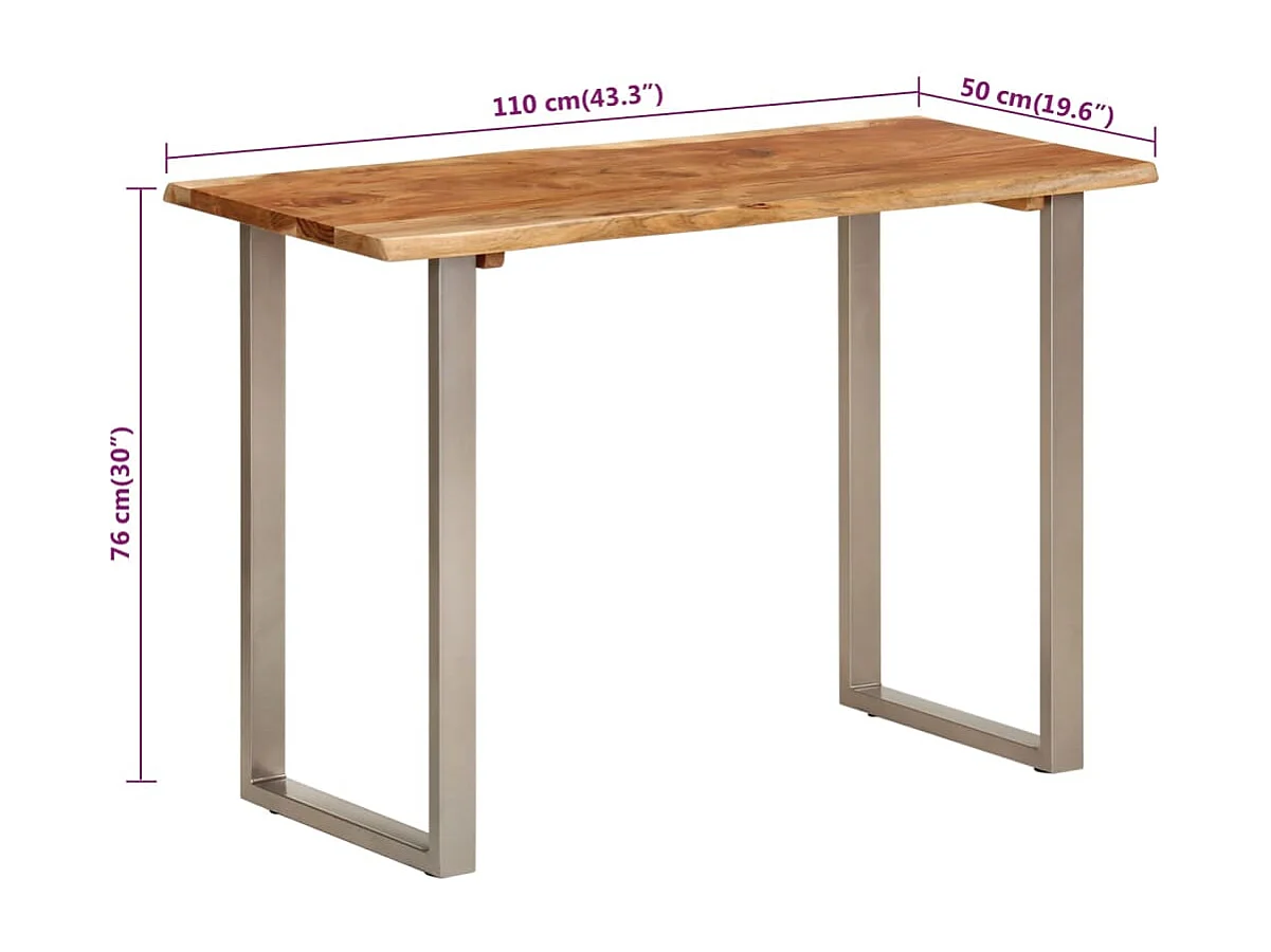 Table à manger 110x50x76 cm Bois d'acacia solide