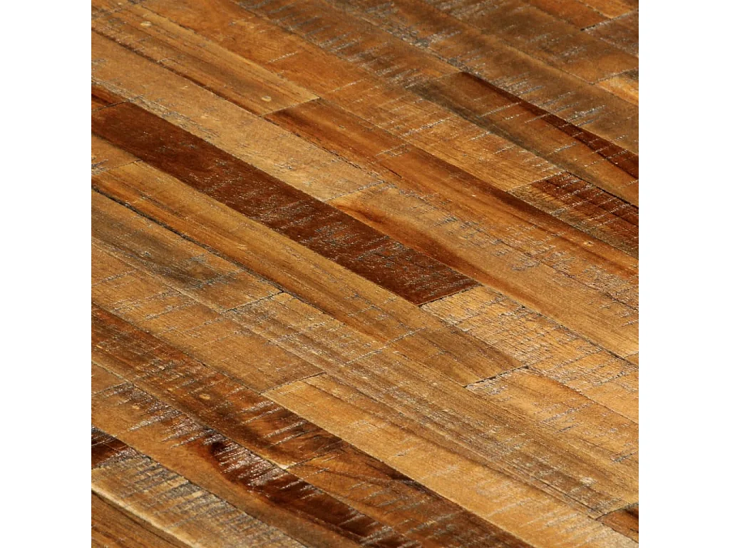 Table de salle à manger Teck recyclé et acier 180 x 90 x 76 cm