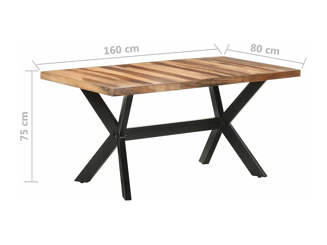 Table de salle à manger 160x80x75 cm Bois avec finition miel