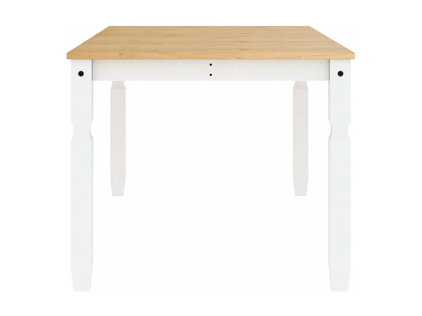 Mesa de comedor Corona madera maciza pino blanco 180x90x75 cm