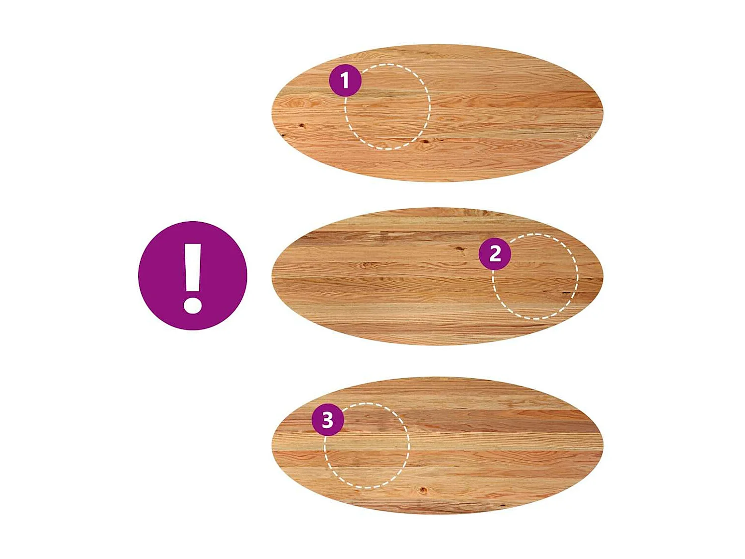 Table à manger marron clair bois de chêne massif ovale