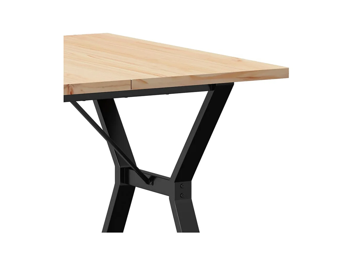Eettafel Y-frame 90x90x75,5 cm massief grenenhout en staal