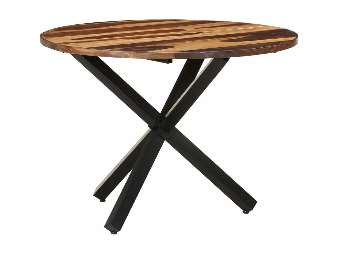 Mesa de comedor de madera acacia acabado miel 100x100x75 cm