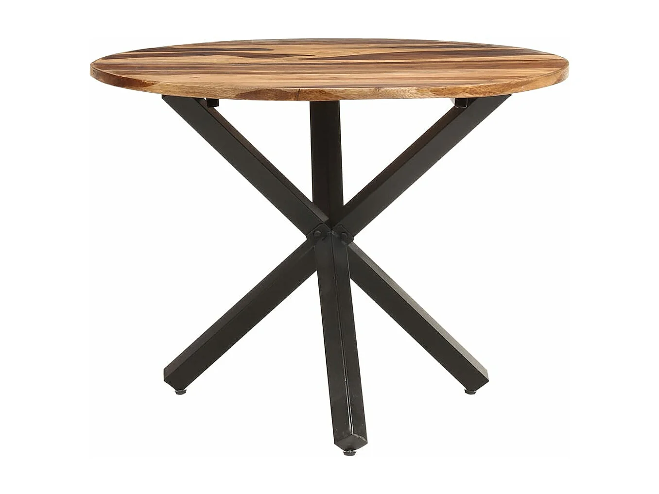 Mesa de comedor de madera acacia acabado miel 100x100x75 cm