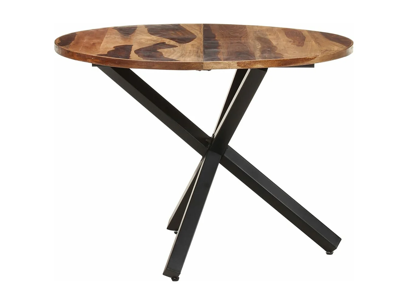 Mesa de comedor de madera acacia acabado miel 100x100x75 cm