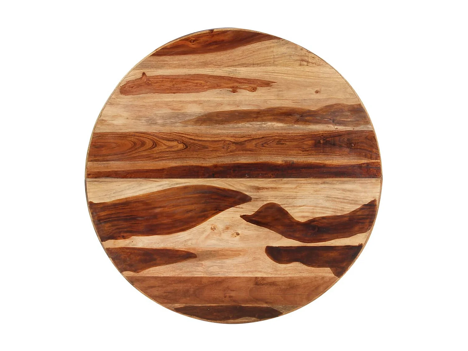 Mesa de comedor de madera acacia acabado miel 100x100x75 cm