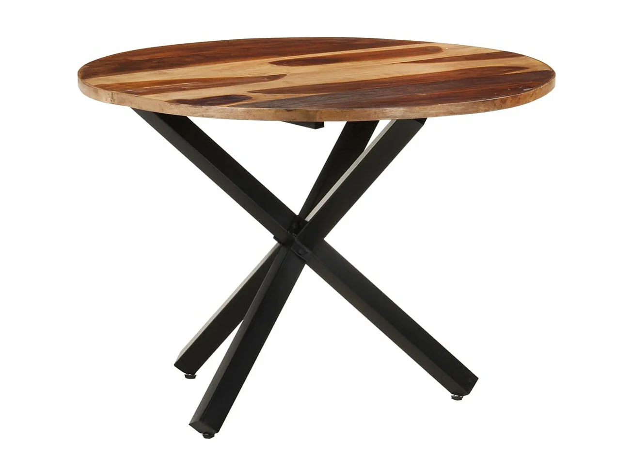 Mesa de comedor de madera acacia acabado miel 100x100x75 cm