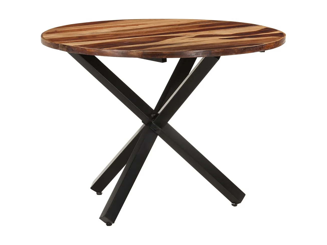 Mesa de comedor de madera acacia acabado miel 100x100x75 cm