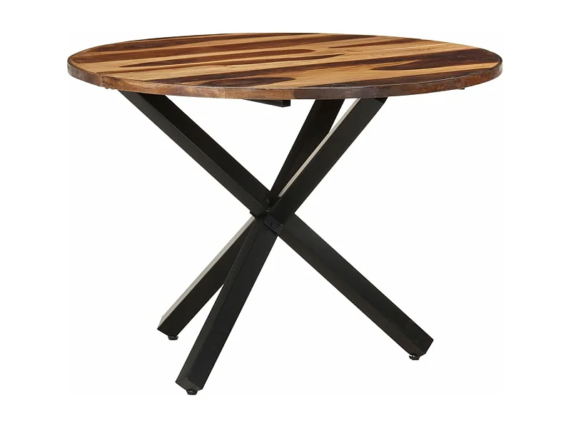 Mesa de comedor de madera acacia acabado miel 100x100x75 cm