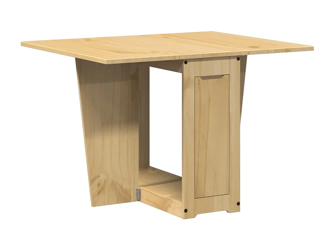Table à manger papillon pliable Corona cire marron bois de pin